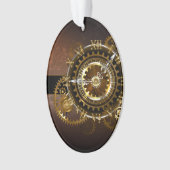 Steampunk-klok met antiek tandwiel ornament (voorkant)