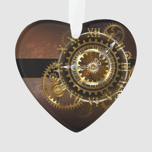 Steampunk-klok met antiek tandwiel ornament (achterkant)