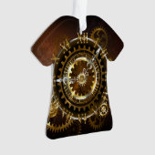 Steampunk-klok met antiek tandwiel ornament (voorkant)