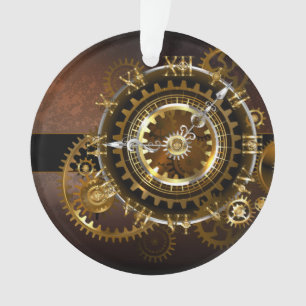 Steampunk-klok met antiek tandwiel ornament