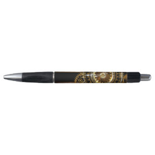 Steampunk-klok met antiek tandwiel pen