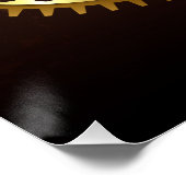 Steampunk-klok met antiek tandwiel perfect poster (Hoek)