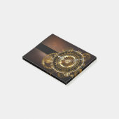 Steampunk-klok met antiek tandwiel post-it® notes (Schuin)