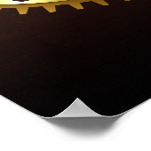 Steampunk-klok met antiek tandwiel poster (Hoek)