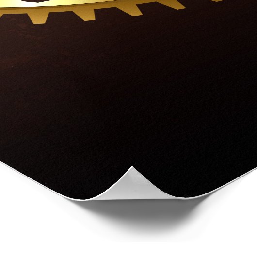 Steampunk-klok met antiek tandwiel poster (Hoek)