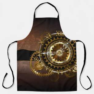 Steampunk-klok met antiek tandwiel schort