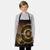 Steampunk-klok met antiek tandwiel schort (Gedragen)