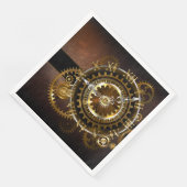 Steampunk-klok met antiek tandwiel servet (Hoek)