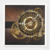 Steampunk-klok met antiek tandwiel servet (Voorkant)