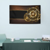 Steampunk-klok met antiek tandwiel spandoek (Beurs)