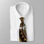 Steampunk-klok met antiek tandwiel stropdas (Gebonden)