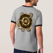 Steampunk-klok met antiek tandwiel t-shirt (Achterkant)