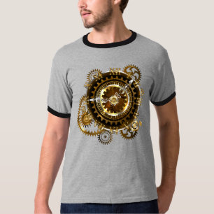 Steampunk-klok met antiek tandwiel t-shirt