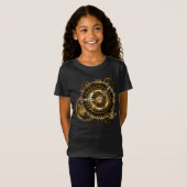 Steampunk-klok met antiek tandwiel t-shirt (Voorkant volledig)