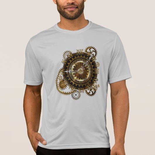 Steampunk-klok met antiek tandwiel t-shirt (Voorkant)
