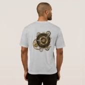 Steampunk-klok met antiek tandwiel t-shirt (Achterkant volledig)