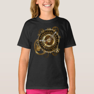 Steampunk-klok met antiek tandwiel t-shirt