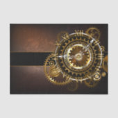 Steampunk-klok met antiek tandwiel tissuepapier (Voorkant)