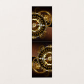 Steampunk-klok met antiek tandwiel visitekaartje (Buitenkant ongevouwen)