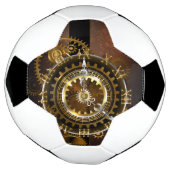 Steampunk-klok met antiek tandwiel voetbal (Gedraaid)