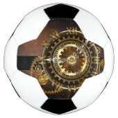 Steampunk-klok met antiek tandwiel voetbal (Voorkant)