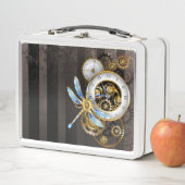 Steampunk-klok met mechanische dragonfly (In situ)