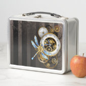 Steampunk-klok met mechanische dragonfly (In situ)