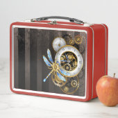 Steampunk-klok met mechanische dragonfly (In situ)