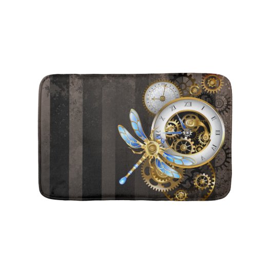 Steampunk-klok met mechanische dragonfly badmat (Voorkant)