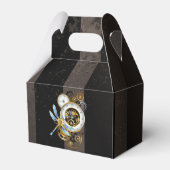 Steampunk-klok met mechanische dragonfly bedankdoosjes (Achterkant)