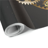 Steampunk-klok met mechanische dragonfly cadeaupapier (Rol Hoek)