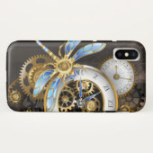 Steampunk-klok met mechanische dragonfly Case-Mate iPhone case (Achterkant (horizontaal))