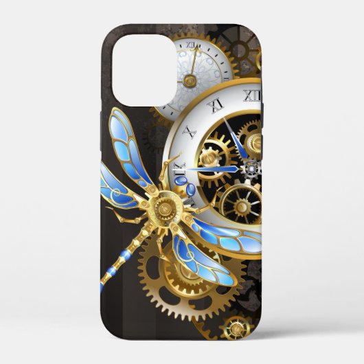 Steampunk-klok met mechanische dragonfly Case-Mate iPhone case (Achterkant)