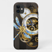Steampunk-klok met mechanische dragonfly Case-Mate iPhone case (Achterkant)