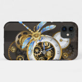 Steampunk-klok met mechanische dragonfly Case-Mate iPhone case (Achterkant (horizontaal))