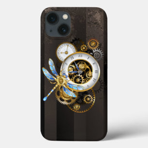 Steampunk-klok met mechanische dragonfly Case-Mate iPhone case