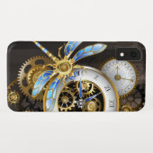 Steampunk-klok met mechanische dragonfly Case-Mate iPhone case (Achterkant (horizontaal))