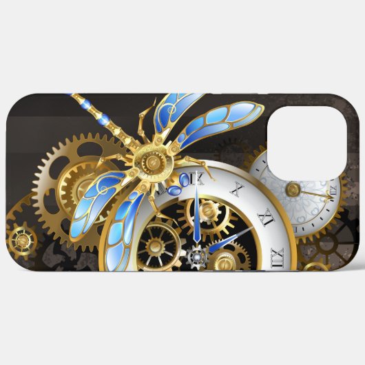Steampunk-klok met mechanische dragonfly Case-Mate iPhone case (Achterkant (horizontaal))