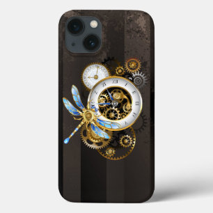 Steampunk-klok met mechanische dragonfly Case-Mate iPhone case