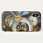 Steampunk-klok met mechanische dragonfly Case-Mate iPhone case (Achterkant (horizontaal))