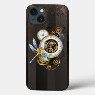 Steampunk-klok met mechanische dragonfly Case-Mate iPhone case