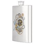 Steampunk-klok met mechanische dragonfly flacon (Links)