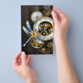 Steampunk-klok met mechanische dragonfly flyer (Hand)