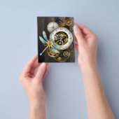 Steampunk-klok met mechanische dragonfly flyer (Hand)