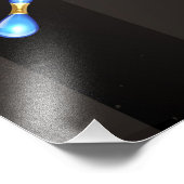 Steampunk-klok met mechanische dragonfly foto afdruk (Hoek)