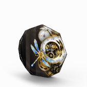 Steampunk-klok met mechanische dragonfly fotoblokken (Rechts)