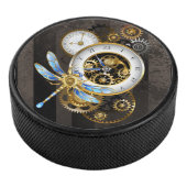 Steampunk-klok met mechanische dragonfly hockey puck (3/4)