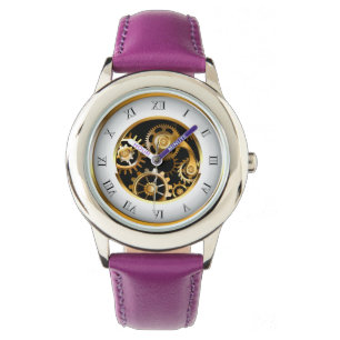 Steampunk-klok met mechanische dragonfly horloge