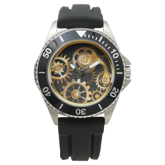 Steampunk-klok met mechanische dragonfly horloge (Voorkant)