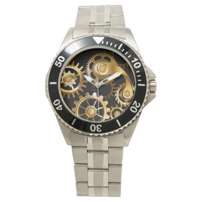 Steampunk-klok met mechanische dragonfly horloge (Voorkant)